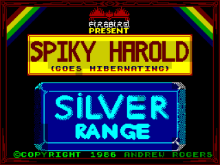 Spiky Harold title screen for ZX Spectrum